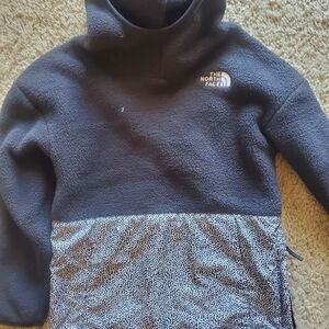 The North Face Gray Fleece Sweatshirt with Mock Neck